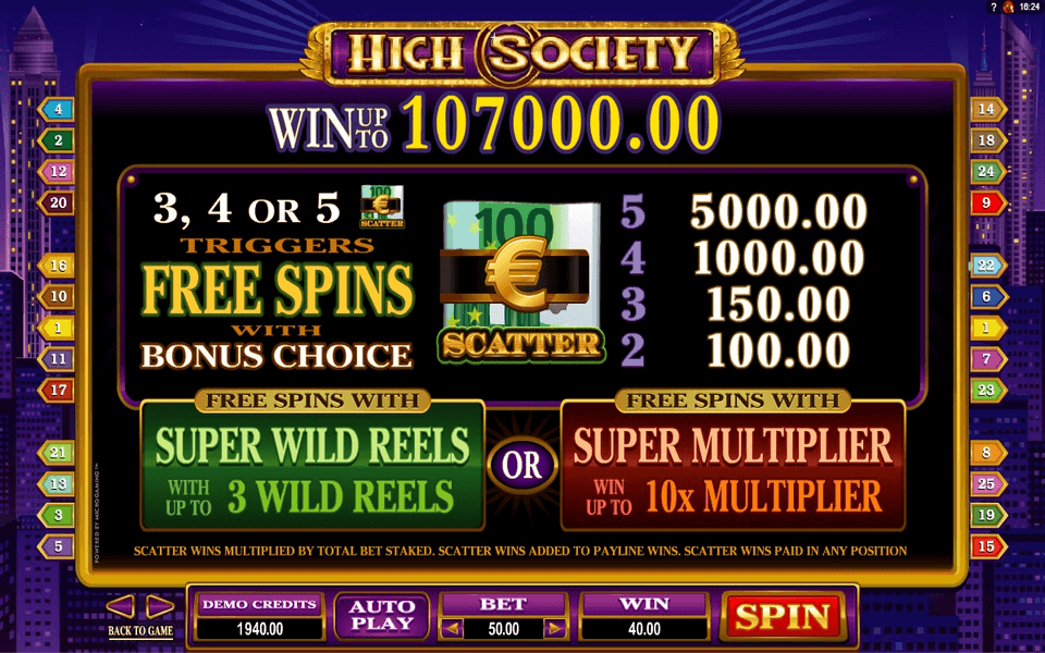 High Society Game Screenshot